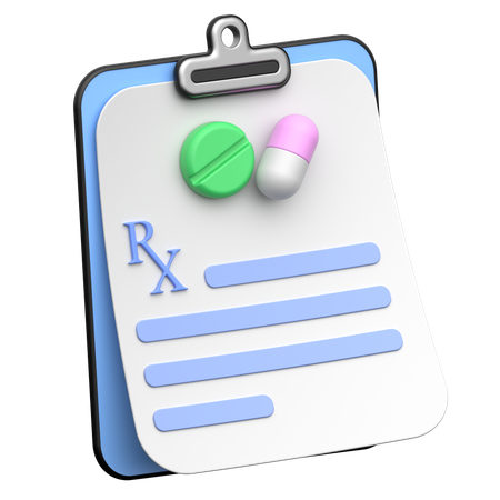 Prescripción médica  3D Icon