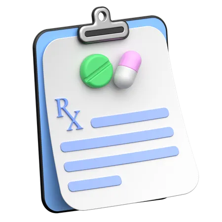 Prescripción médica  3D Icon
