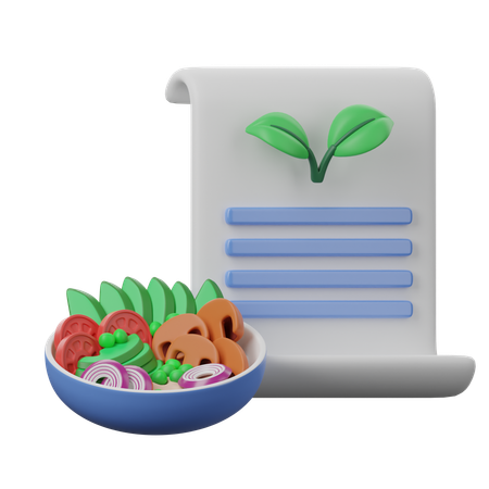 Receta vegana  3D Icon