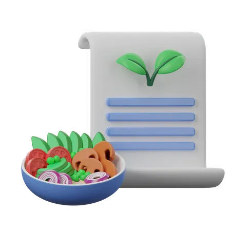 Receta vegana  3D Icon