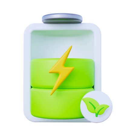 Recharge de batterie écologique  3D Icon