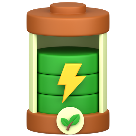 Recharge de batterie écologique  3D Icon