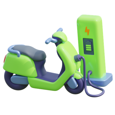 Recharge de scooter électrique  3D Icon