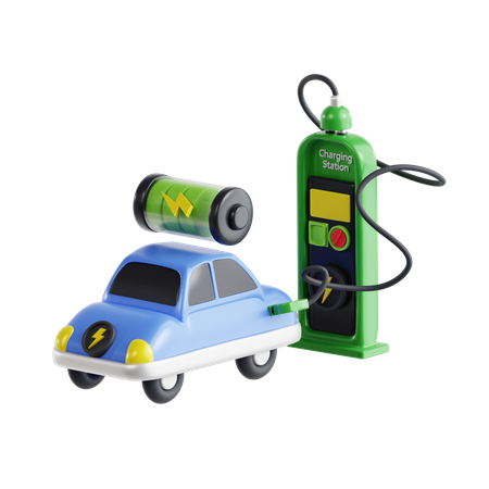 Recharge de voiture  3D Icon