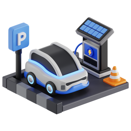 Recharger une voiture électrique  3D Icon