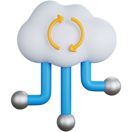 Rechargement du cloud  3D Icon