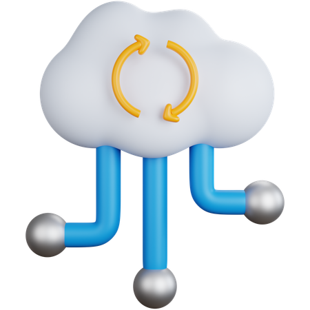 Rechargement du cloud  3D Icon