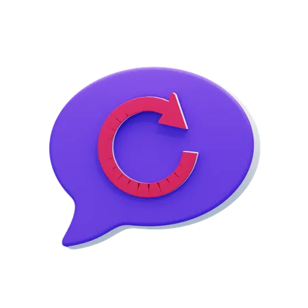 Recharger la bulle de discussion  3D Icon