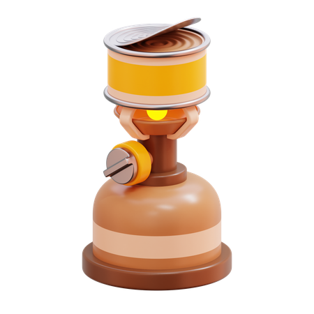 Réchaud de camping avec bouteille de gaz  3D Icon