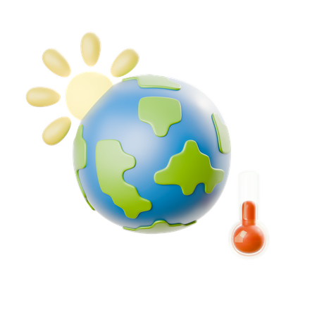 Le réchauffement climatique  3D Icon