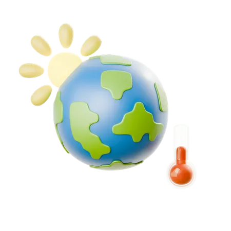 Le réchauffement climatique  3D Icon