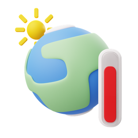 Le réchauffement climatique  3D Icon