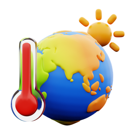 Le réchauffement climatique  3D Icon