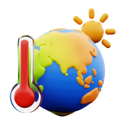 Le réchauffement climatique  3D Icon