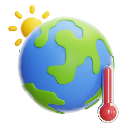 Le réchauffement climatique  3D Icon