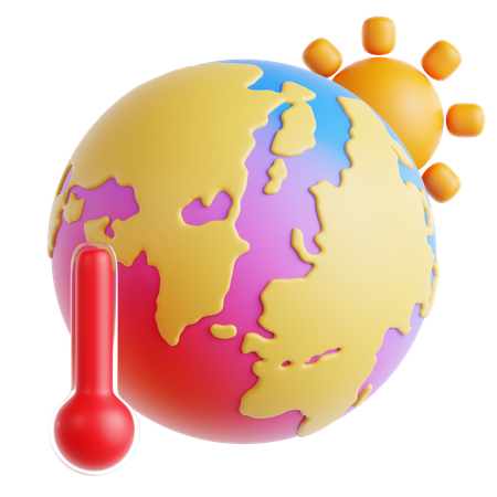 Le réchauffement climatique  3D Icon