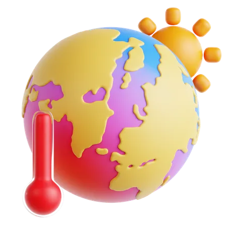 Le réchauffement climatique  3D Icon