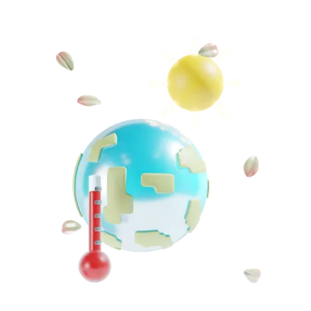 Le réchauffement climatique  3D Icon