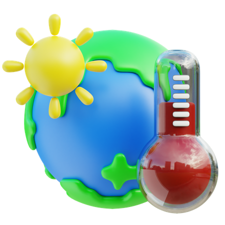 Le réchauffement climatique  3D Icon