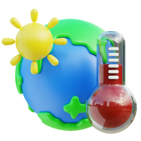 Le réchauffement climatique  3D Icon