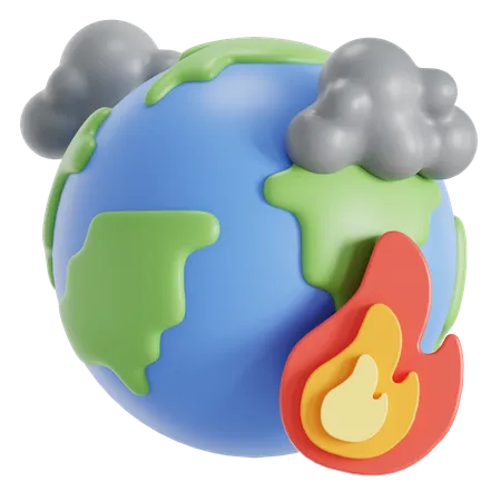 Le réchauffement climatique  3D Icon