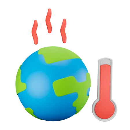 Le réchauffement climatique  3D Illustration