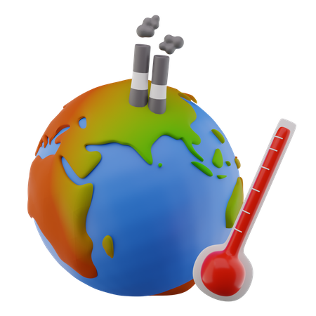 Le réchauffement climatique  3D Icon