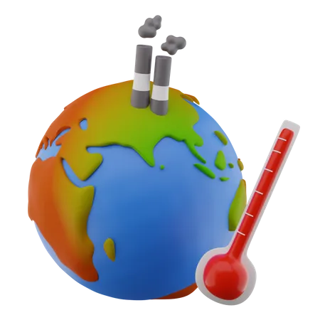 Le réchauffement climatique  3D Icon