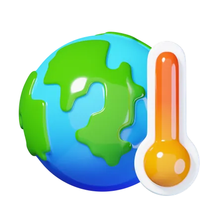 Le réchauffement climatique  3D Icon