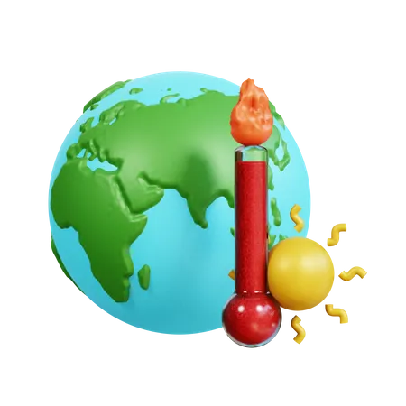 Le réchauffement climatique  3D Icon