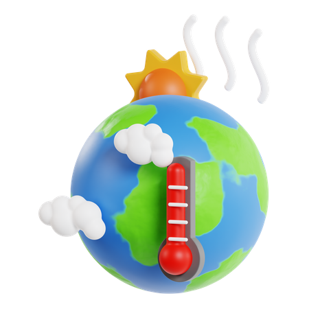 Le réchauffement climatique  3D Icon