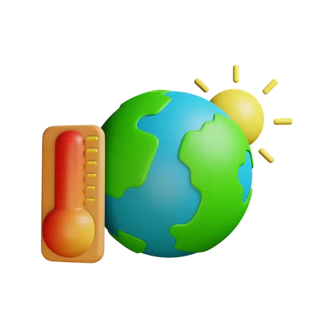 Le réchauffement climatique  3D Icon