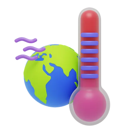 Le réchauffement climatique  3D Icon