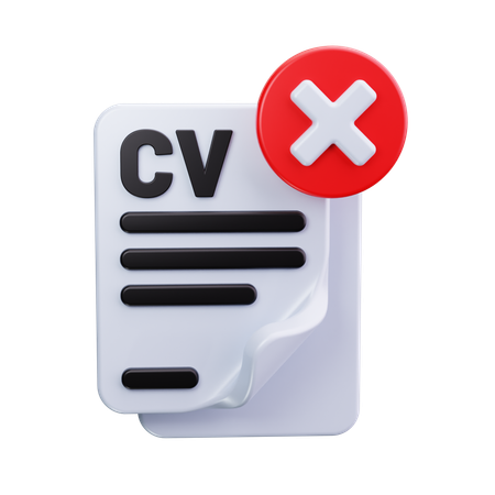 CV rechazado  3D Icon