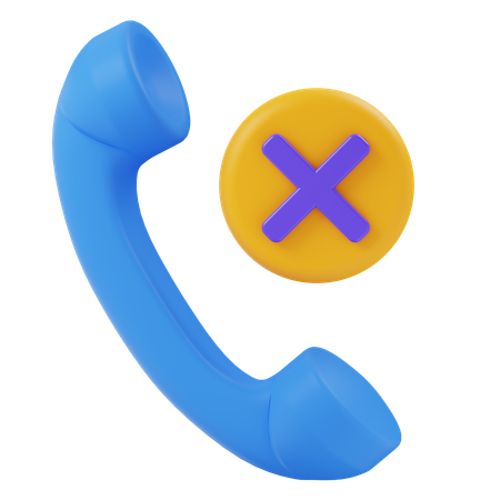 Rechazar telefono  3D Icon