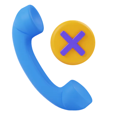 Rechazar telefono  3D Icon