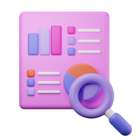 Analyse de recherche  3D Icon