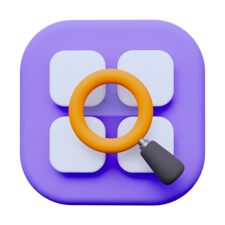 Application de recherche  3D Icon