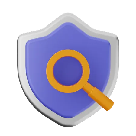 Recherche de protection de bouclier  3D Icon