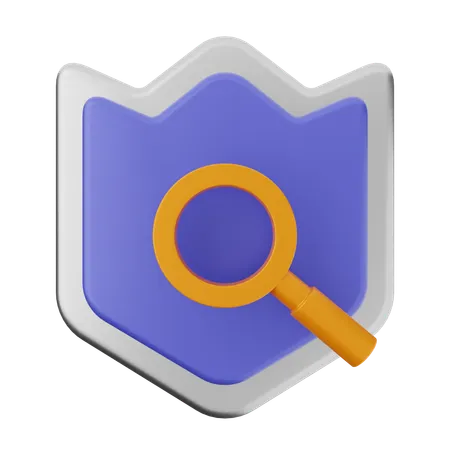 Recherche de protection de bouclier  3D Icon