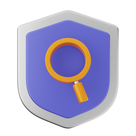 Recherche de protection de bouclier  3D Icon