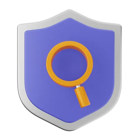 Recherche de protection de bouclier  3D Icon