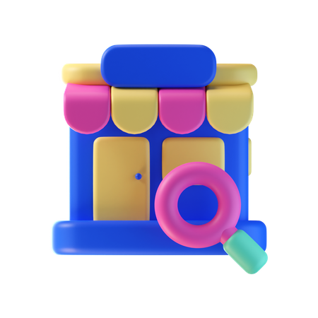 Recherche boutique  3D Icon