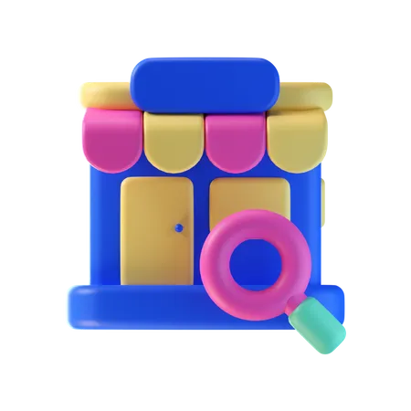 Recherche boutique  3D Icon