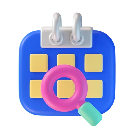 Calendrier de recherche  3D Icon