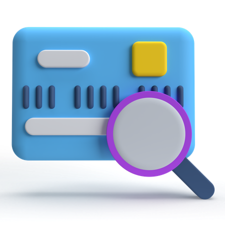 Recherche de carte bancaire  3D Icon