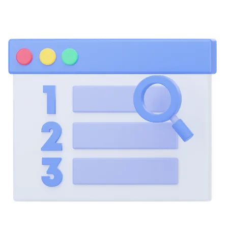 Classement de recherche  3D Icon
