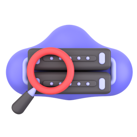 Rechercher des données dans le cloud  3D Icon