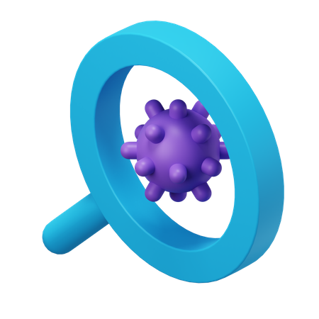 Recherche coronavirus  3D Illustration