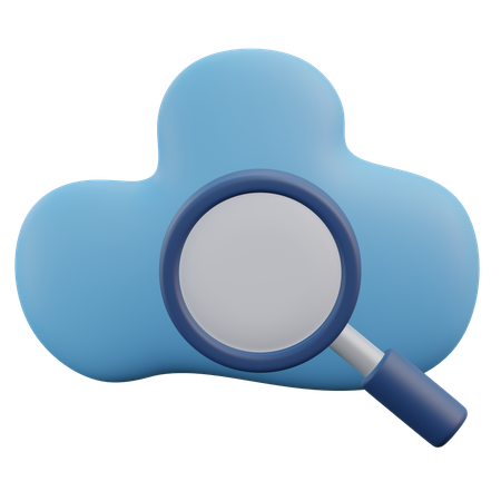 Recherche dans le cloud  3D Icon